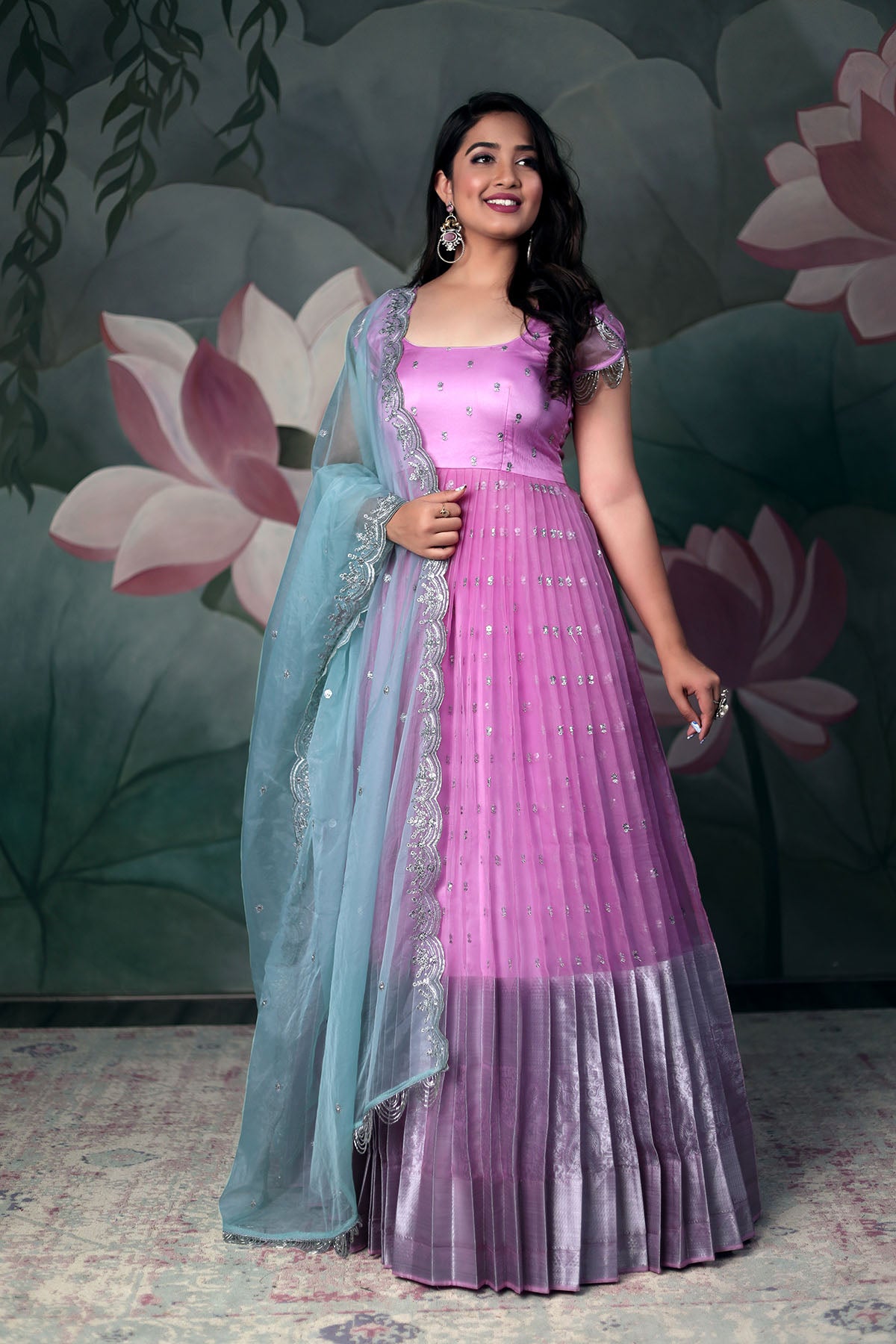 SIDDHI ORGANZA ANARKALI DRESS BK643N