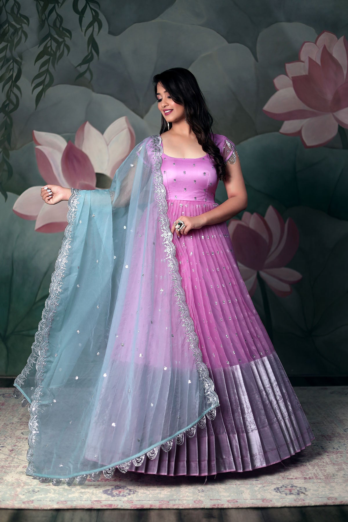 SIDDHI ORGANZA ANARKALI DRESS BK643N