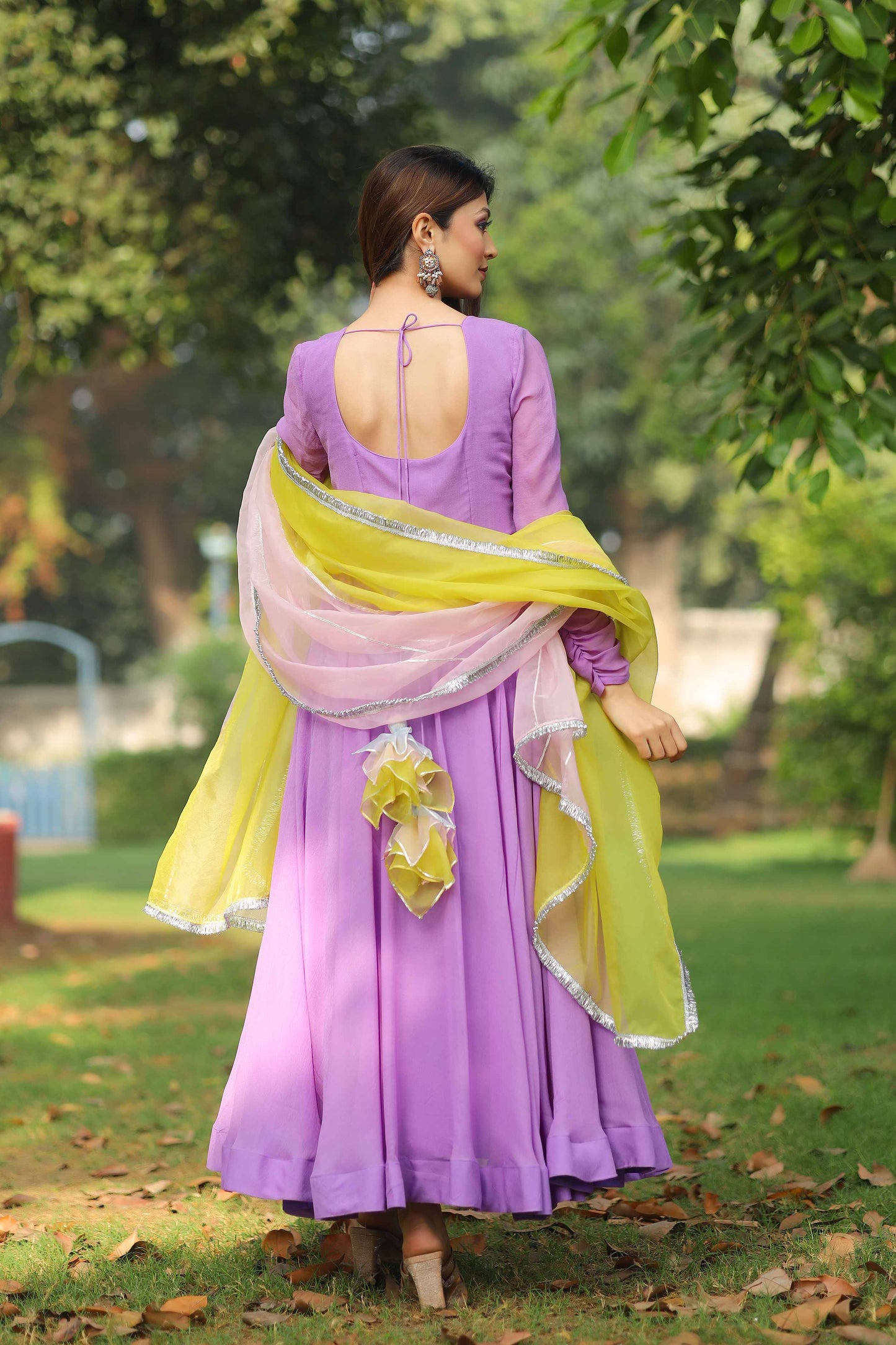 Sofiya Lilac Mirror Anarkali Dress PC742