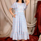 Starfish Summer Midi Dress in Powder Blue PC826