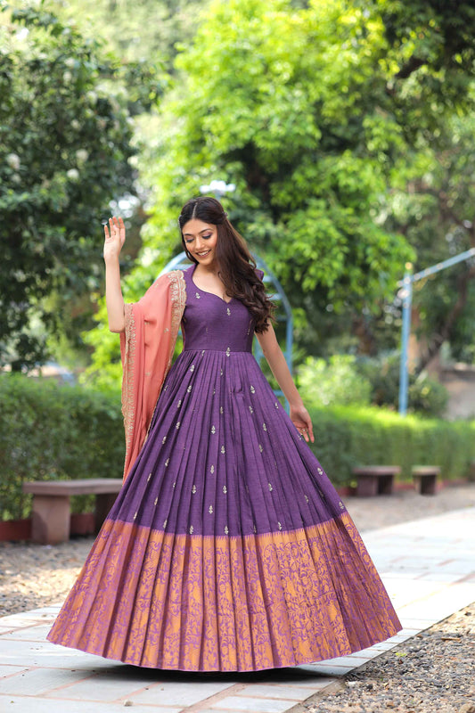 Triveni Organza Anarkali Dress