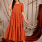 Tangerine Cotton Midi Dress in Yam PC816