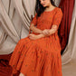 Tangerine Cotton Midi Dress in Yam PC816