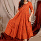 Tangerine Cotton Midi Dress in Yam PC816