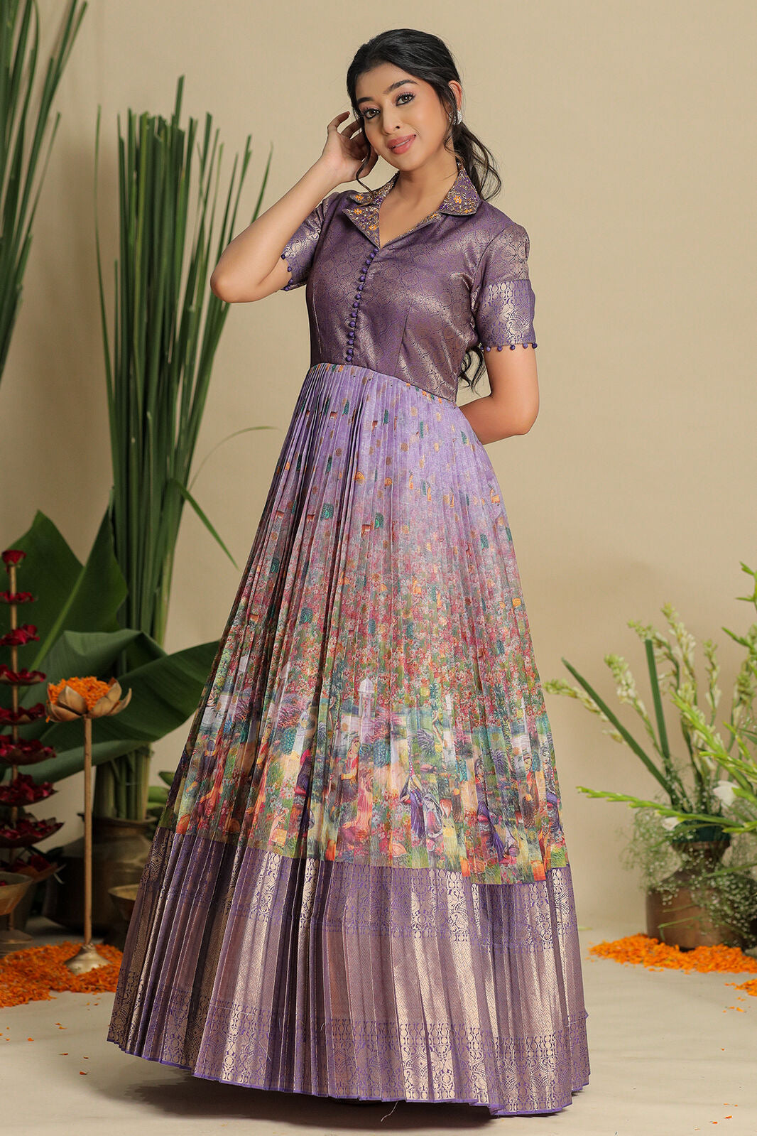 Vedika Kota Zari Pattu Dress  PC806N