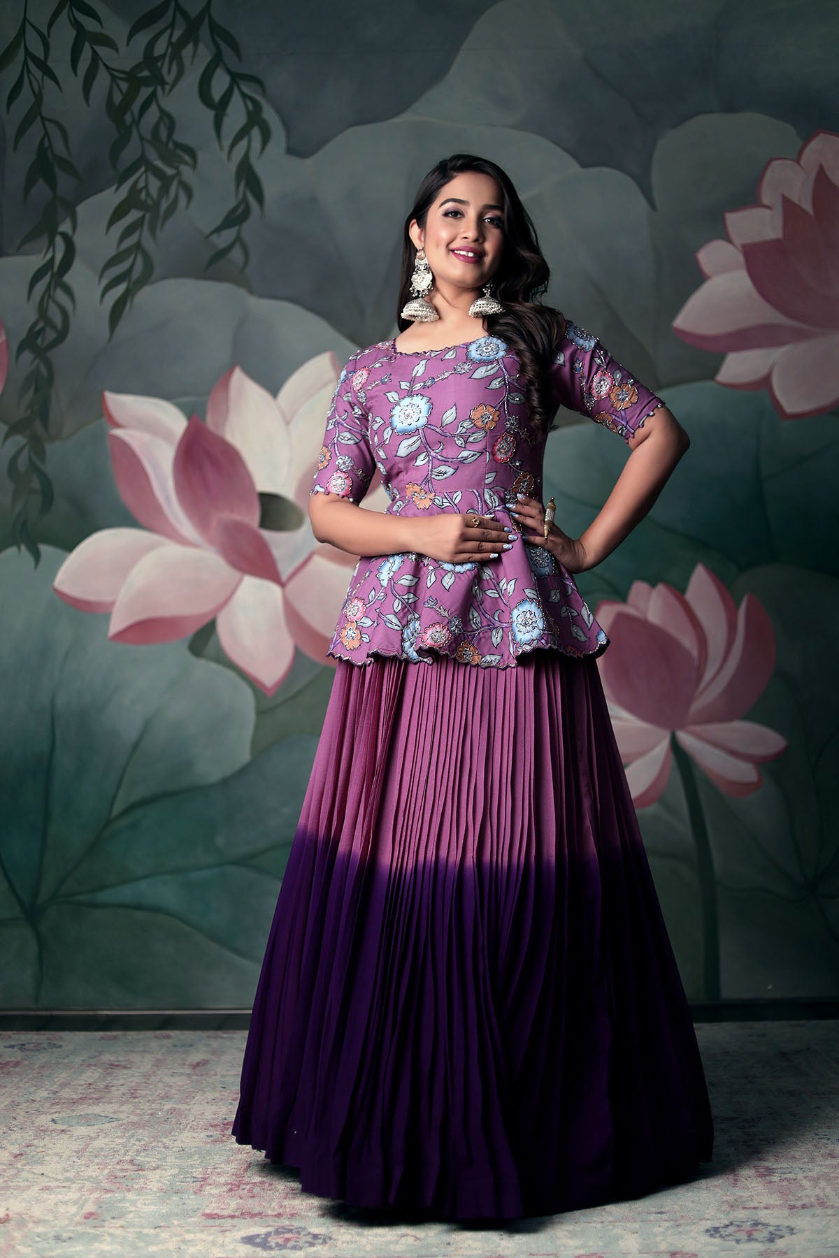 VERONIKA PEPLUM LEHENGA SET BK644N