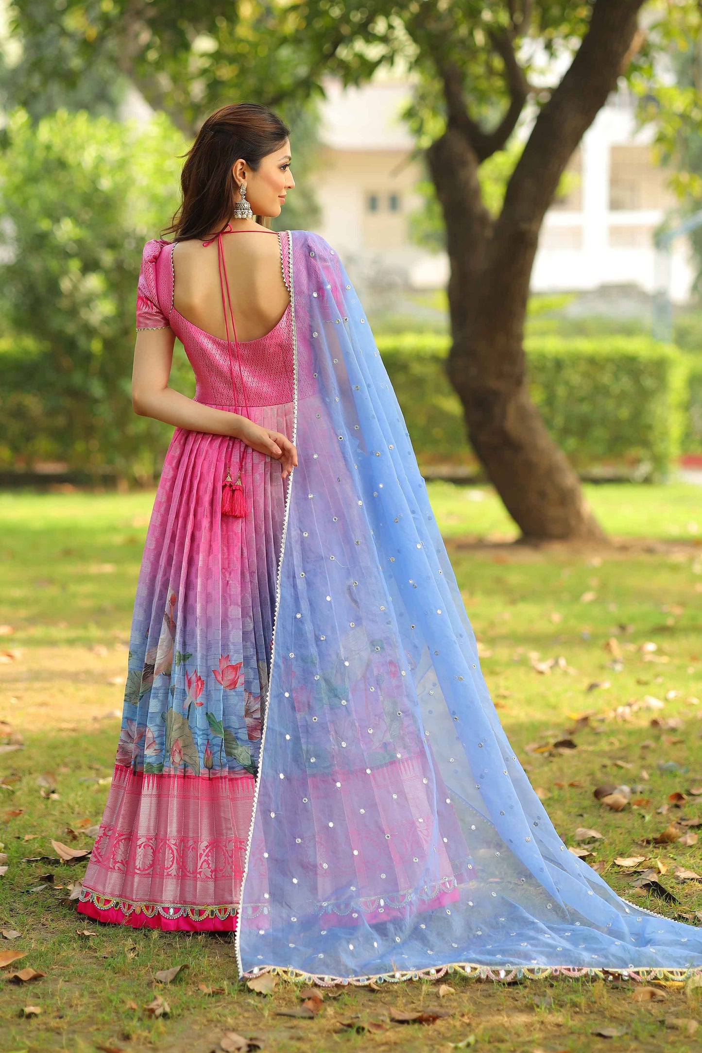 Kalapi Long Banarasi Dress  PC750