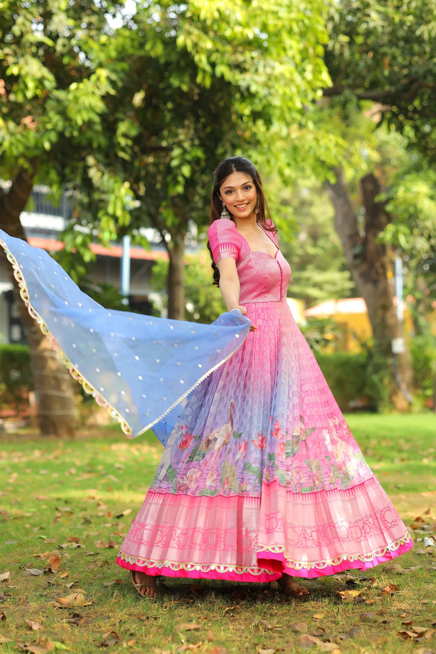 Kalapi Long Banarasi Dress  PC750