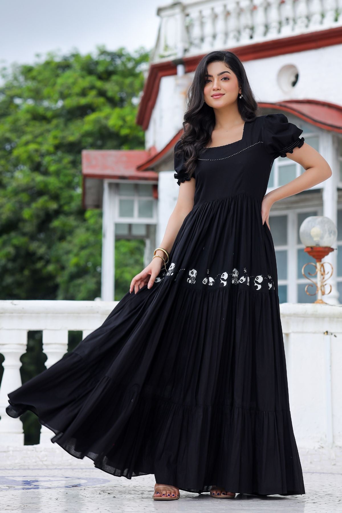 Midnight Black Long Frock PC905N