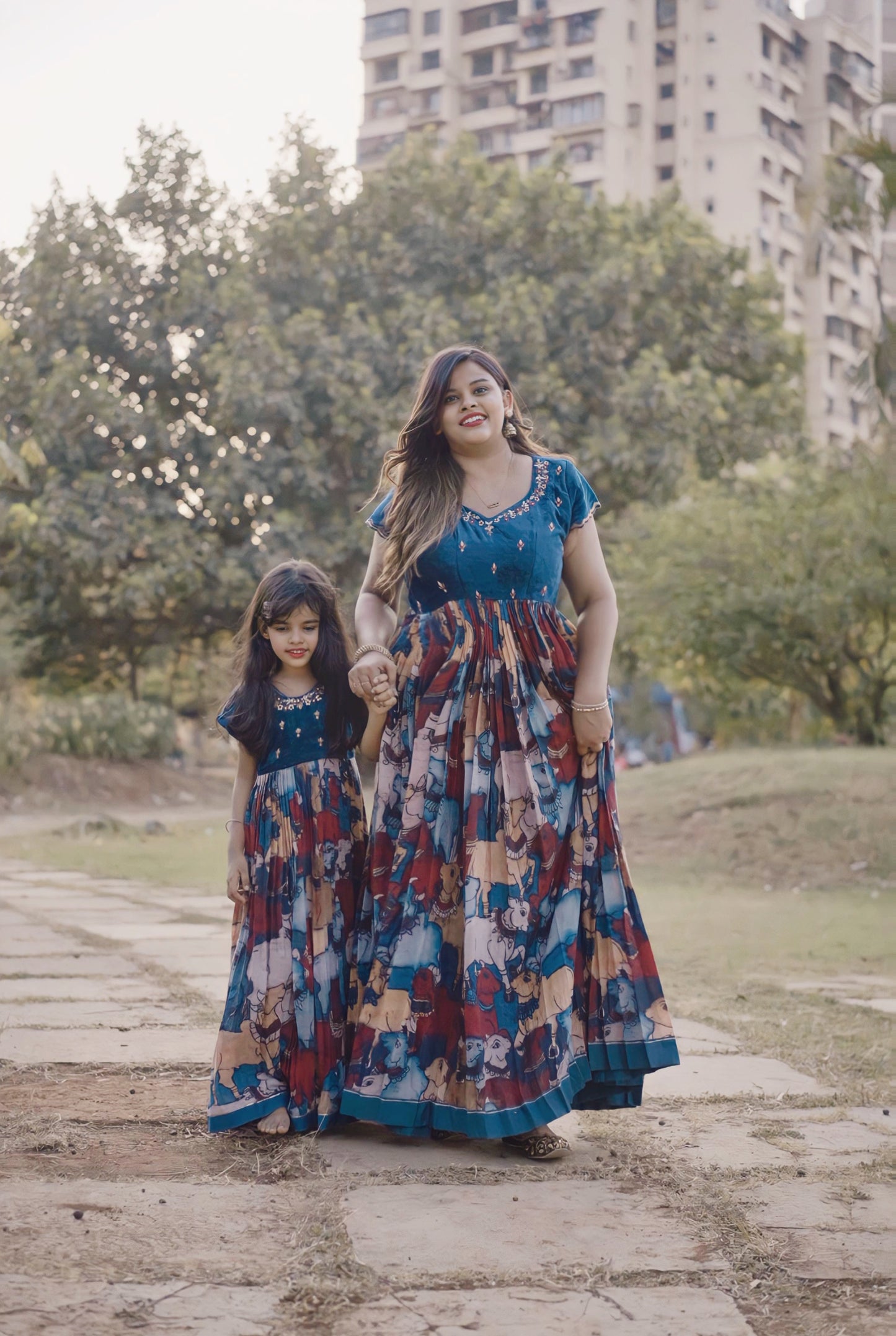 BABY NIRVANA KALAMKARI FROCK BKID31