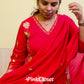 Rani Pink Mul Cotton Embroidered A-Line Suit Set