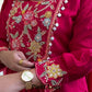 Rani Pink Embroidered Suit Navaratri look 08
