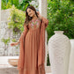Handwork mul chanderi brown suit