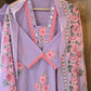 Lavender mirror work 3pc suit