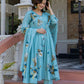 Brush painted  mul cotton suit