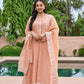 Coral Charm Chanderi Suit Set