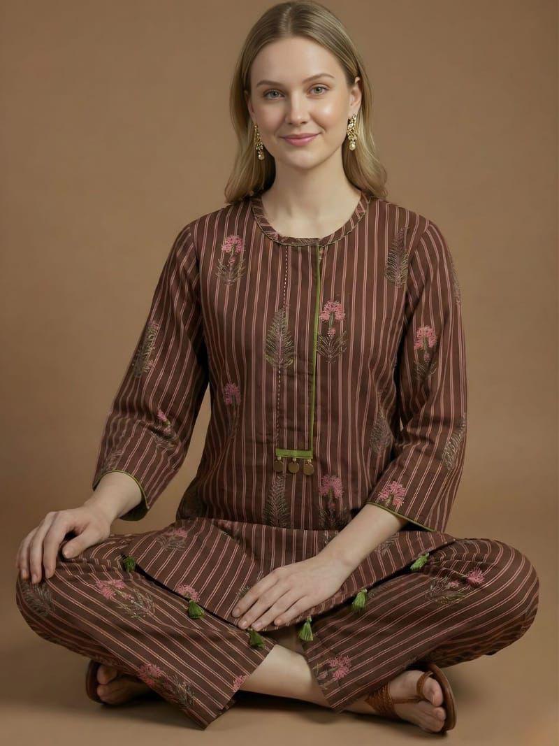 Brown coord set