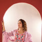 Floral embroidery Rose Mul cotton suit