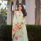 Mint Blossom Chanderi Suit Set