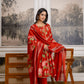 Red floral pintux 3pc suit