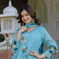 Brush painted  mul cotton suit
