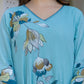 Brush painted  mul cotton suit