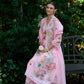 Pink Premium Cotton Embroidered Kurta Set with Cutwork Dupatta