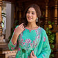 Sea green cross stitch 3pc suit