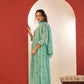 Floral embroidery Mint Mul cotton suit