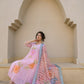 Floral painted  mul cotton suit
