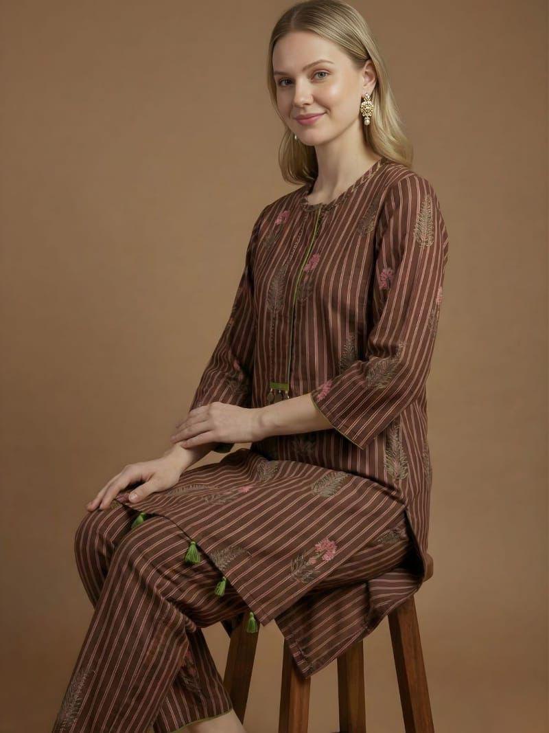 Brown coord set