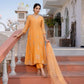 Pastel orange suit