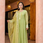 Mint Mirage Chanderi Suit Set