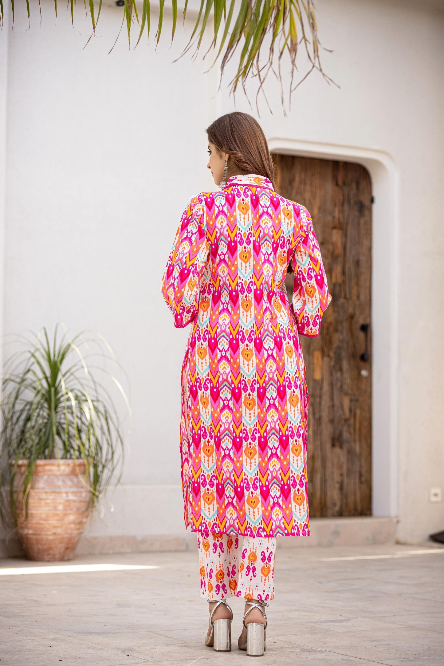 Cotton digital printed suit