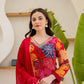 Chinnon straight cut Red Suit Set