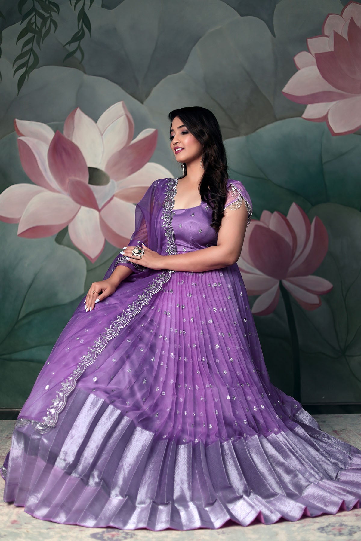 SUMUKTI ORGANZA ANARKALI DRESS BK645N