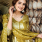 Olive Jeqcard Anarkali Dress BK610N
