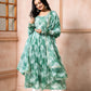 Butterfly pea dress Bk555n