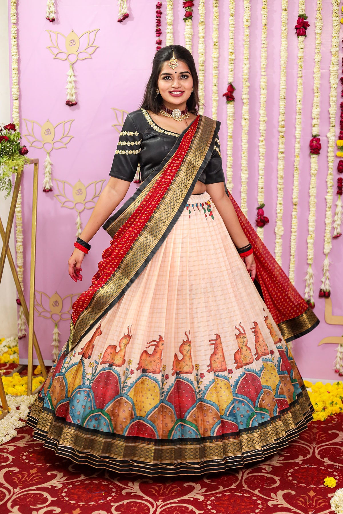 Krushna vallabh half saree Bk425n