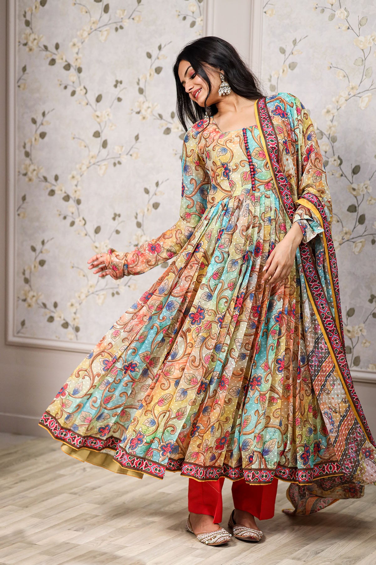 Sunheri chidiya dress Bk537n