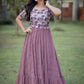 Lavender mirror long dress Bk466n