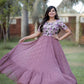 Lavender mirror long dress Bk466n
